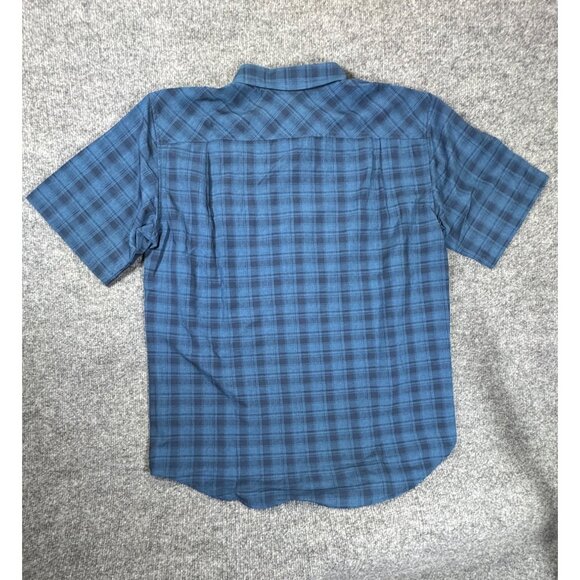 Orvis Blue Plaid Short Sleeve Button-Up Shirt M/M Polyester Mens Classic Collect - Picture 15 of 16